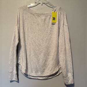 NWT All In Motion Women's Gray Long Sleeve Top